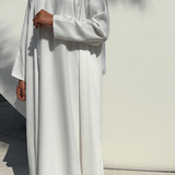 abaya blanche, abaya mariage, abaya eid, abaya prestige, ensemble blanc, ensemble mariage, hijab blanc, mastour, femme musulmane