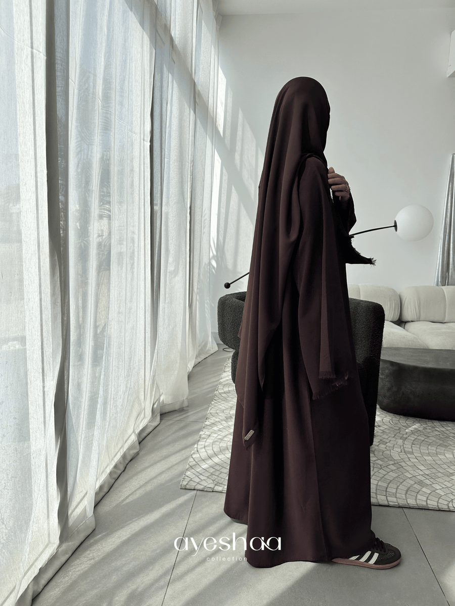 abaya simple, abaya marron, abaya allaitement, abaya nidha, abaya mastour, faraasha, jennah boutique, ayeshaa collection, abaya dubai