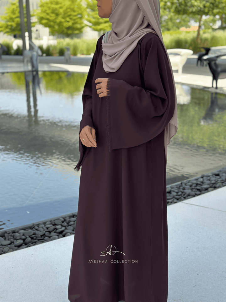 abaya simple, abaya marron, abaya allaitement, abaya nidha, abaya mastour, faraasha, jennah boutique, ayeshaa collection, abaya dubai