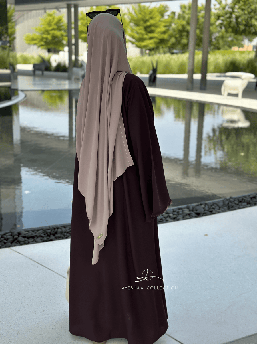 abaya simple, abaya marron, abaya allaitement, abaya nidha, abaya mastour, faraasha, jennah boutique, ayeshaa collection, abaya dubai