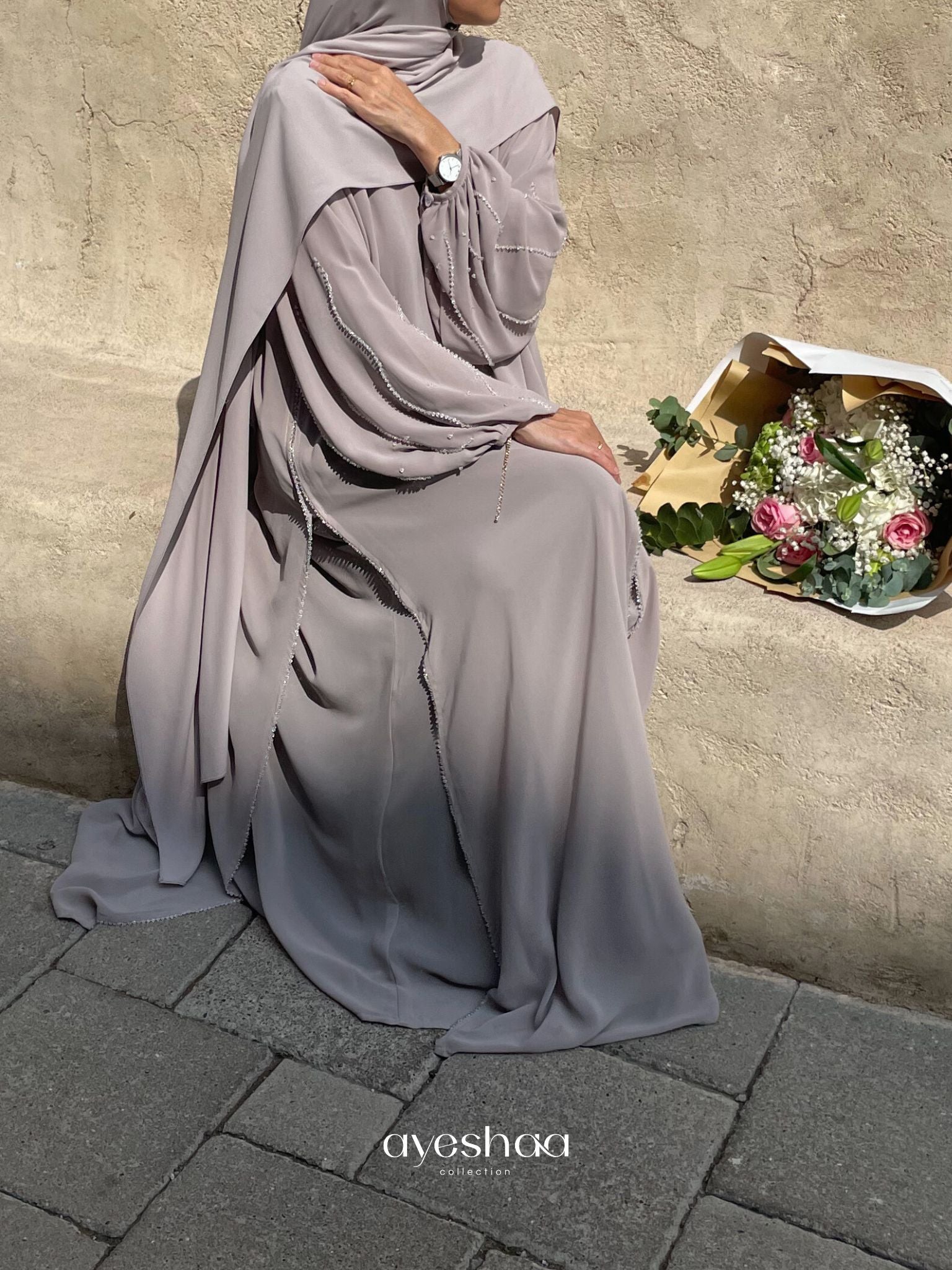 abaya mariage dubai abaya mousseline 